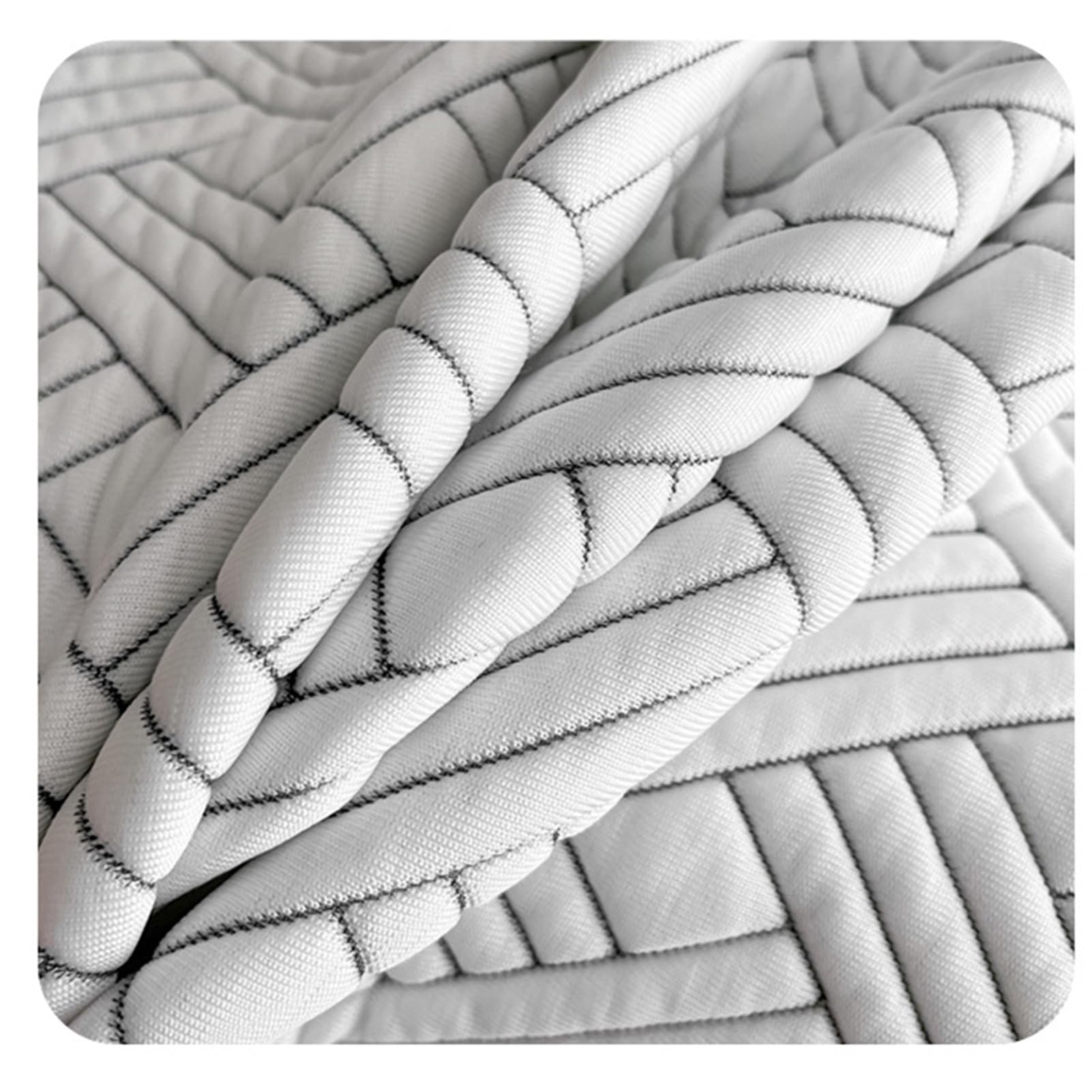 KXCVBNKLJ Ice Silk Mattress Topper ， Summer Sleep Mat Ice Silk Cooling Pad Multicolor Multiple Sizes(Grey,200x220cm)