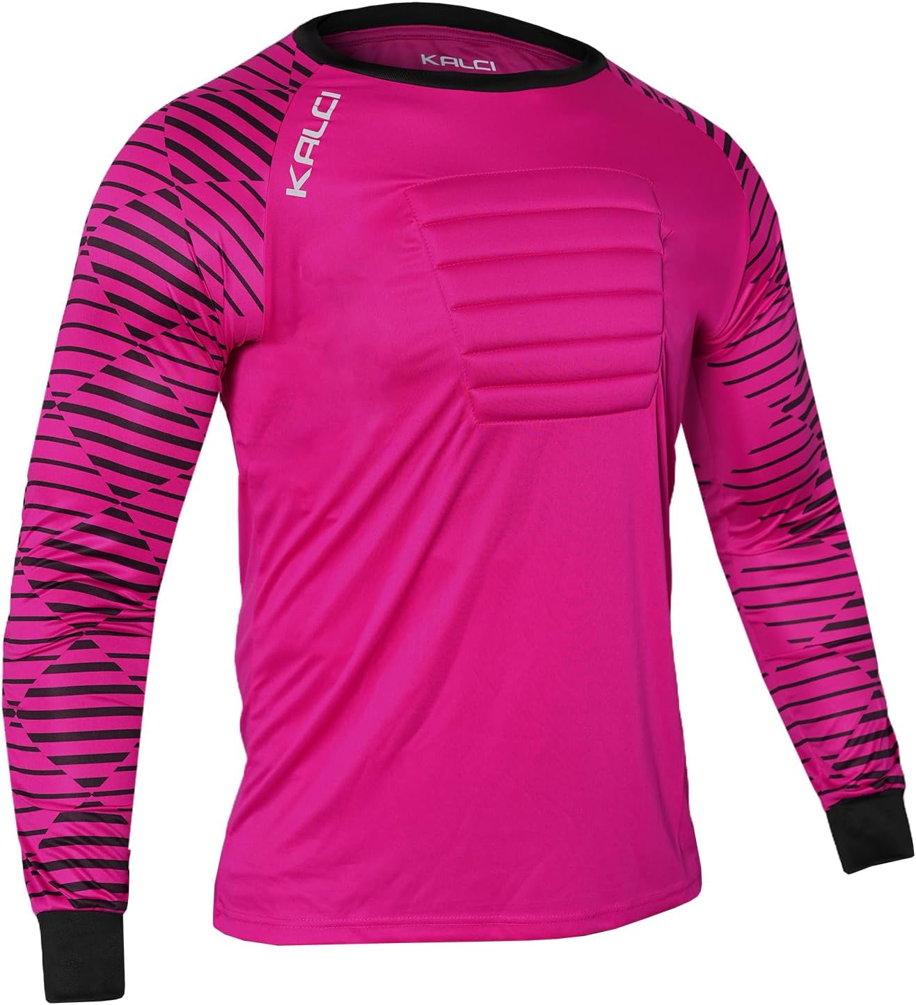 Kalci Soccer Goalie Shirt, Padded Goalkeeper Jersey, Youth/Adult & Kids Sizes, Long Sleeve Football Padded Shirt Mens