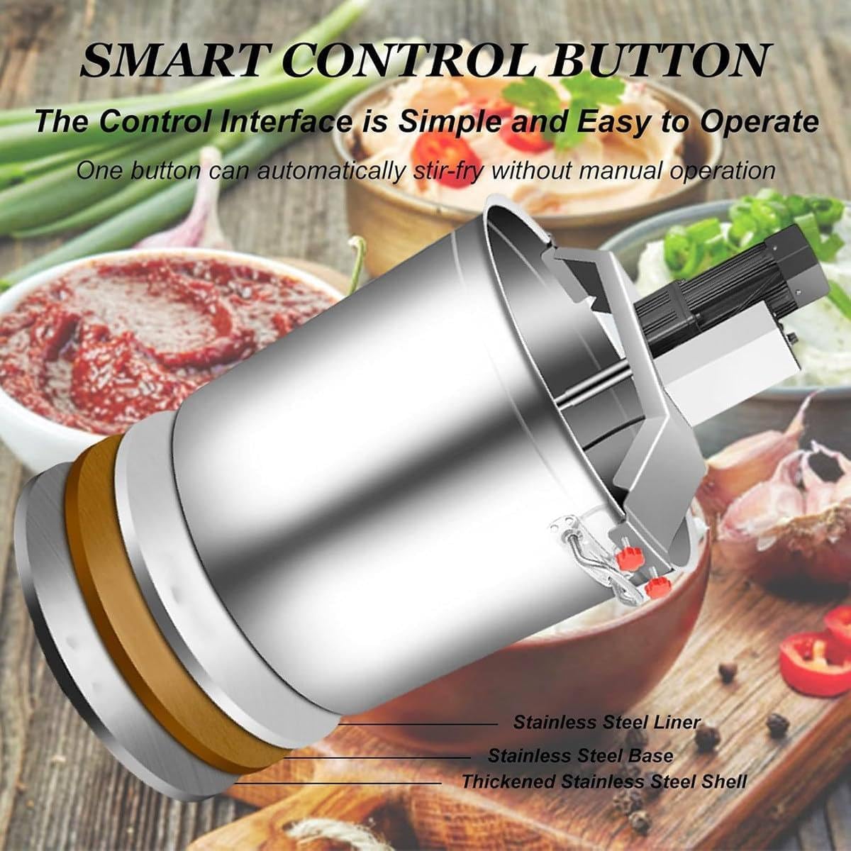 Mezclador de alimentos automático comercial, agitador de salsa de control inteligente para hacer mermelada, salsa y condimentos, varios tamaños para cocinar y mezclar eficientemente
