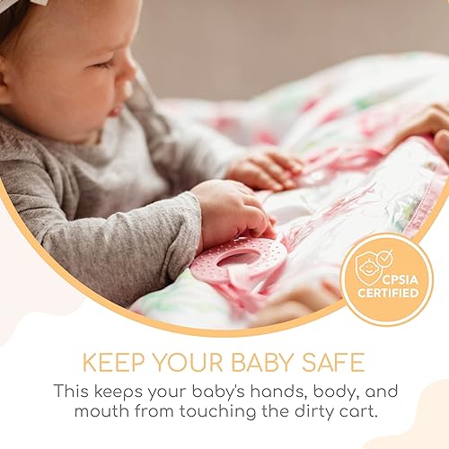 Miniatura 5 de Binxy Baby Funda para silla alta 2 en 1 y funda para carrito de compras para bebé, funda cómoda para carrito de comestibles, funda de carrito de