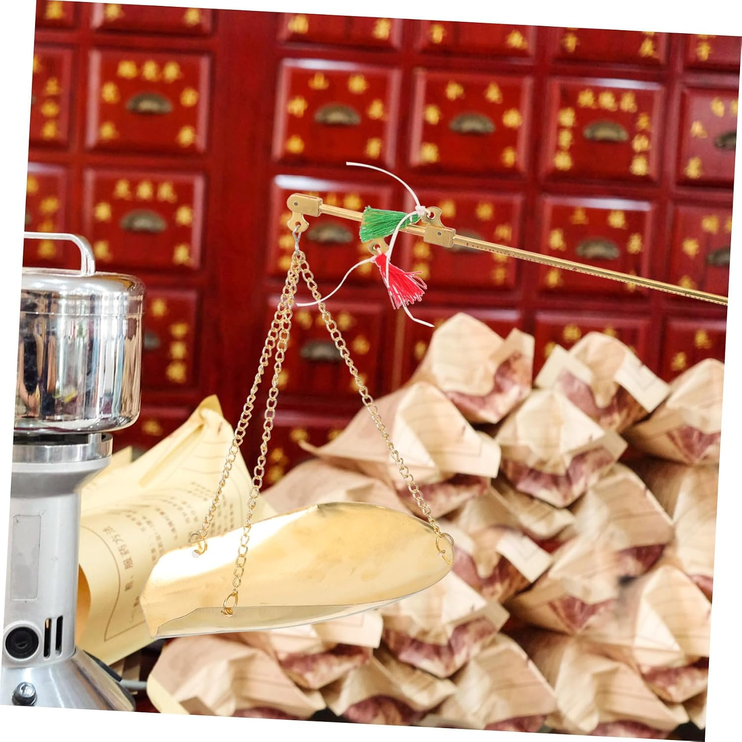 Ciieeo High-strength Copper Scale Rod Gram Balance Scale Chinese Medicine Weighing Kitchen Use Home Decor