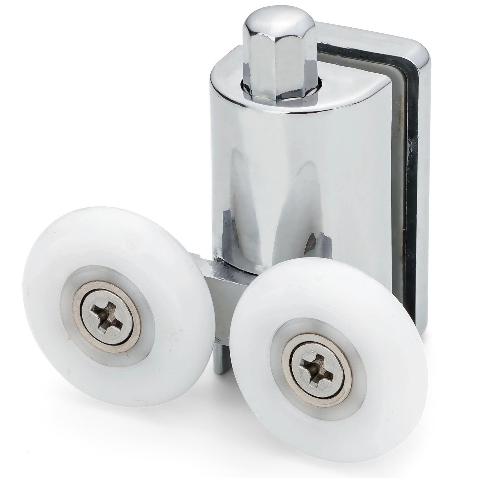 2 x Shower Double/Twin Bottom Door Rollers/Runners/Replacements/Spares/Wheels 23mm Wheel Diameter L073