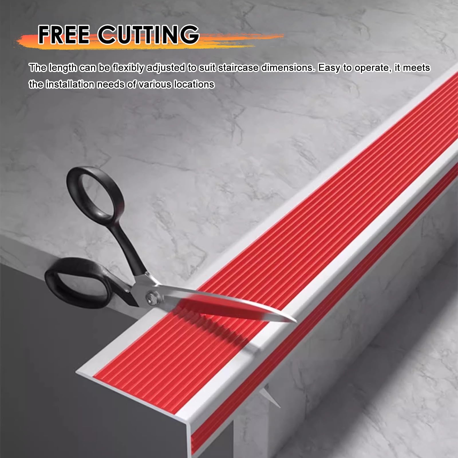 Salva Escalones Con Cantoneras Adhesivas Y Zócalo Escaleras, Tiras Antideslizantes Para Peldaños Autoadhesivas En Forma De L, Tiras Protectoras Interiores Exteriores, Borde Perfil Escalera