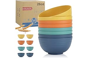 airmoon Easy Stackable Round Cereal Bowls 500ml