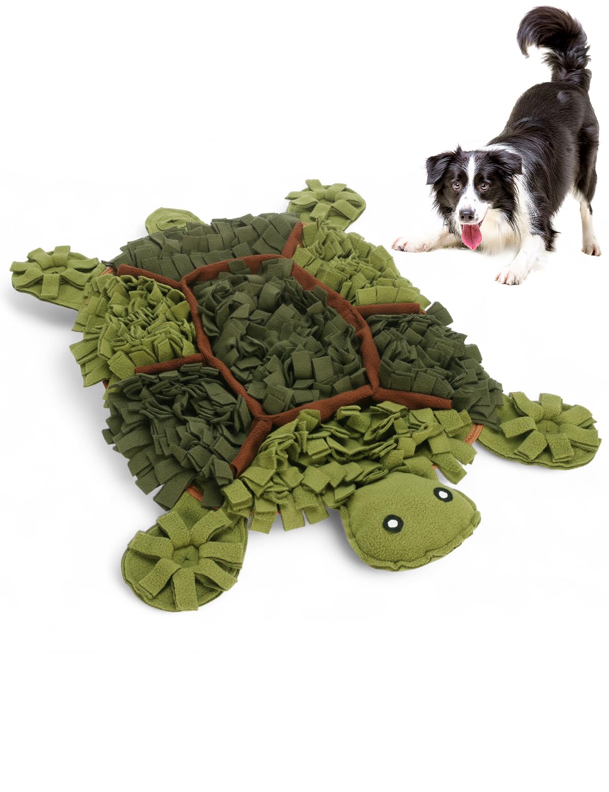 Tappetino da fiuto per cani, design tartaruga, 70 x 57 cm, grande tappetino per il fiuto per cani, tappetino per cibo per cani con alimentazione lenta, arricchimento mentale per stimolazione