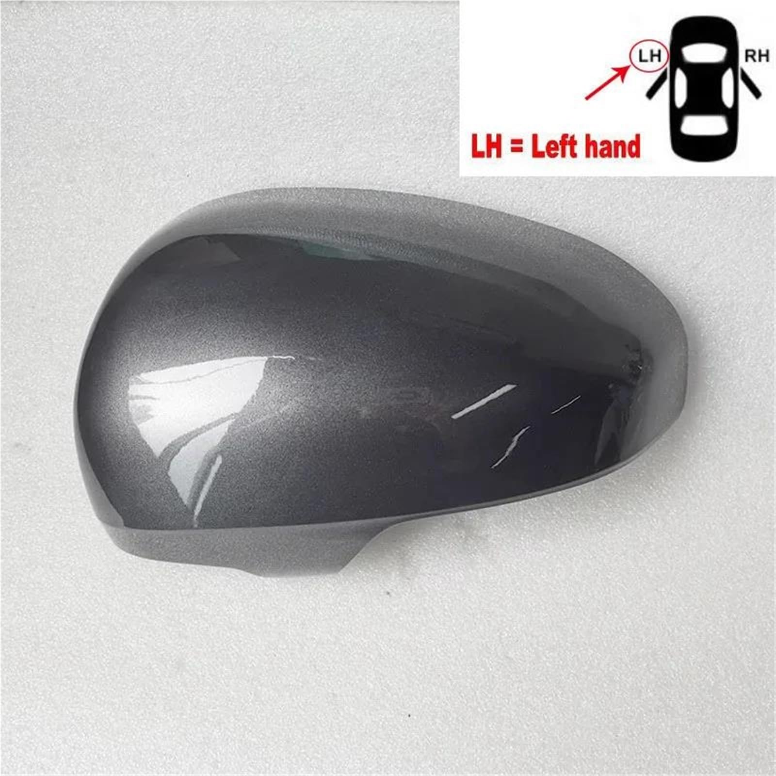 Calotta Specchietto Retrovisore Per Auto Per Toyota IQ Per Prius Per Verso 2009-2013 Custodia Coperchio Specchio Alloggiamento Calotte Specchietti(L gray)