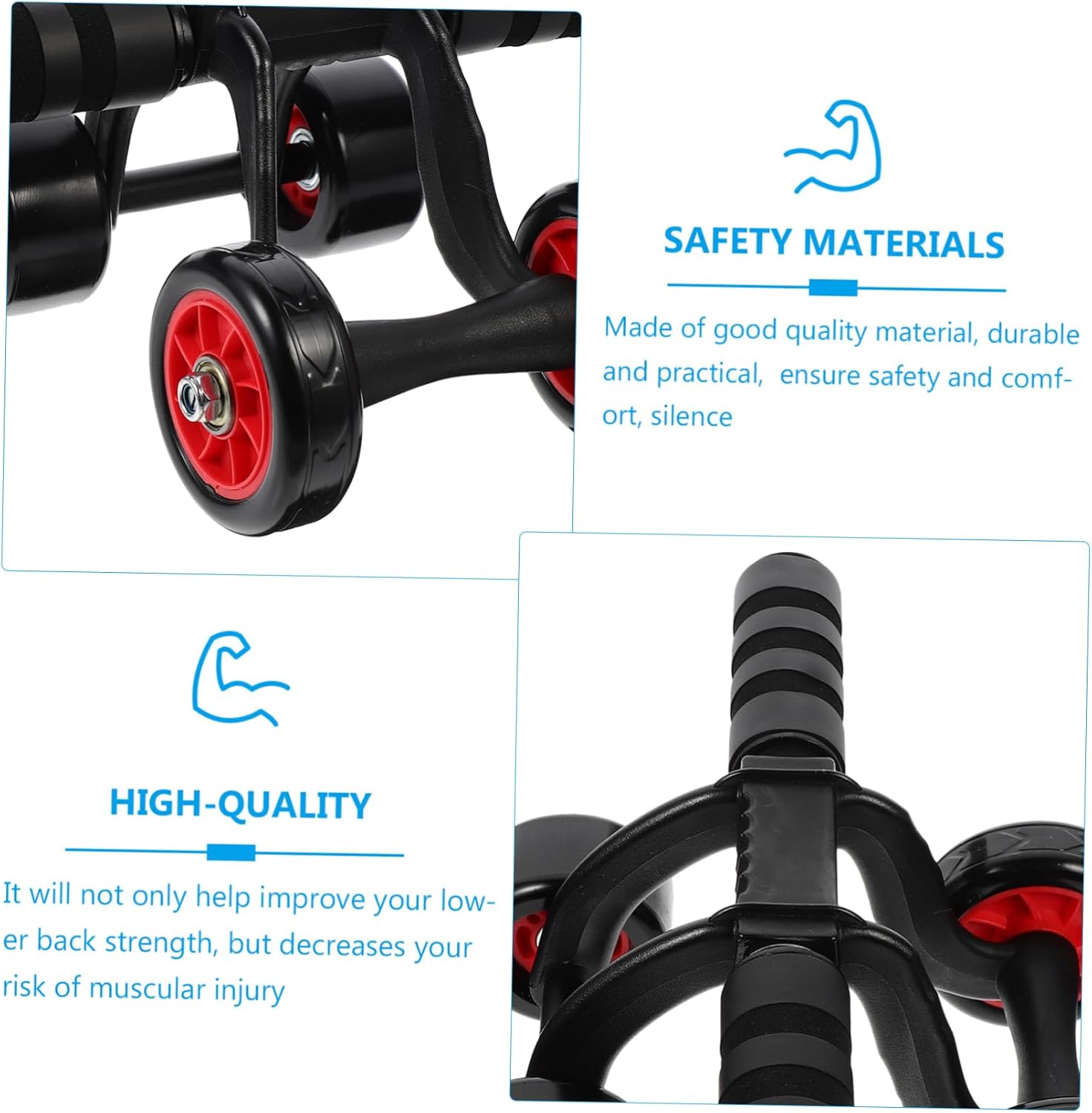 Ab Roller Wheel Roller Wheel Abdominal Trainer for Home Gym Exercise Strong Non-slip for Men Women