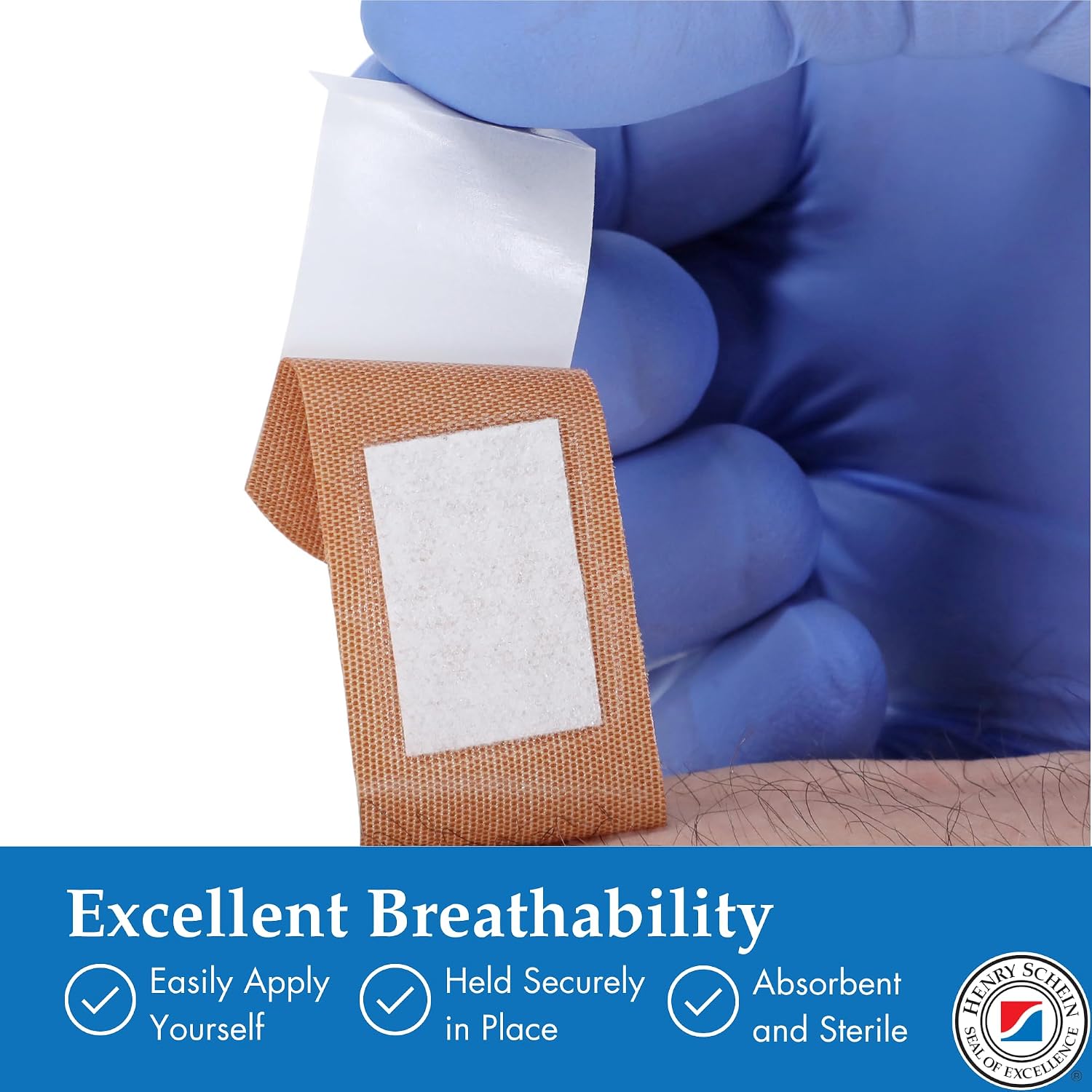Henry Schein Fabric Adhesive Bandages, 1" x 3" Sterile Strips | Bulk Case of 1,500 (15 Boxes of 100) | Breathable, Latex-Free First Aid Bandages for School Nurses, Offices & Businesses