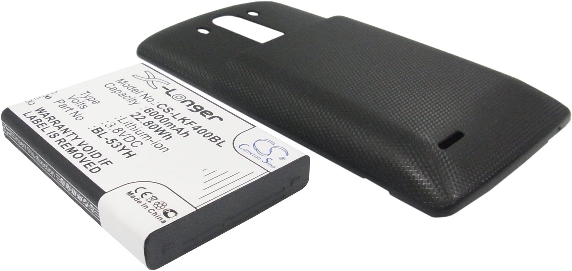 6000mAh Battery for LG D830, D850, D850 LTE, D851, D855, D855 LTE, D855AR, D855K, D855P, F400, G3, LS990, LS990 LTE, VS985 - BL-53YH