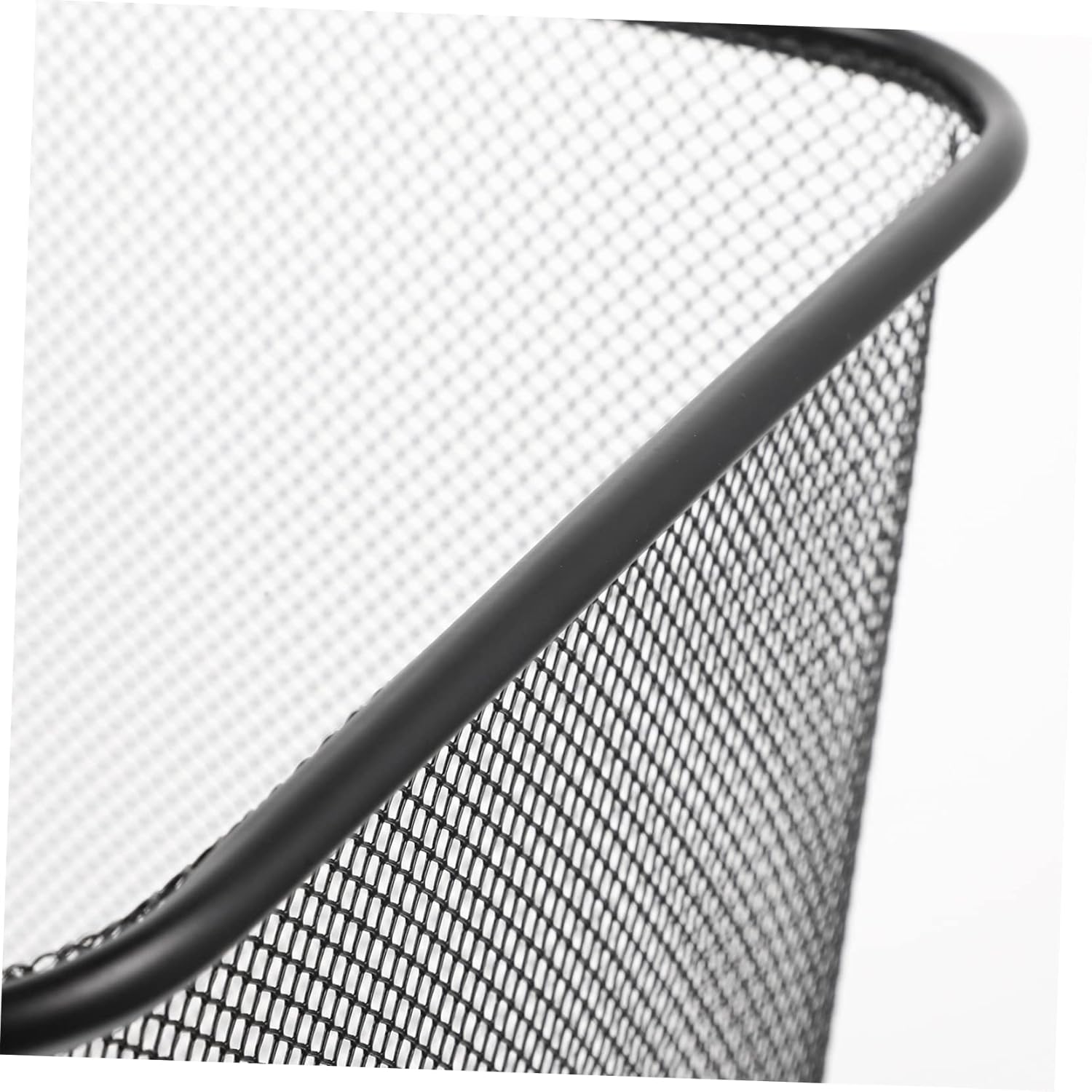 Metal Trash Can Basket Waste Container Mesh Garbage Can Bedroom Office Waste Bins Unique Mini Trash Bin Vintage Trash Can Office Trash Round Wire Iron Black