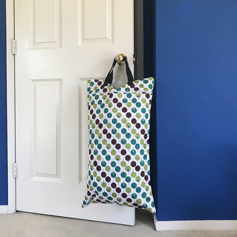 Ecoable Large Wet Dry Bag: Travel Tote Organizer for Diapers, Laundry, Beach, Pool, Stroller, Dirty Gym Clothes, Swimsuits (Navy Blue)