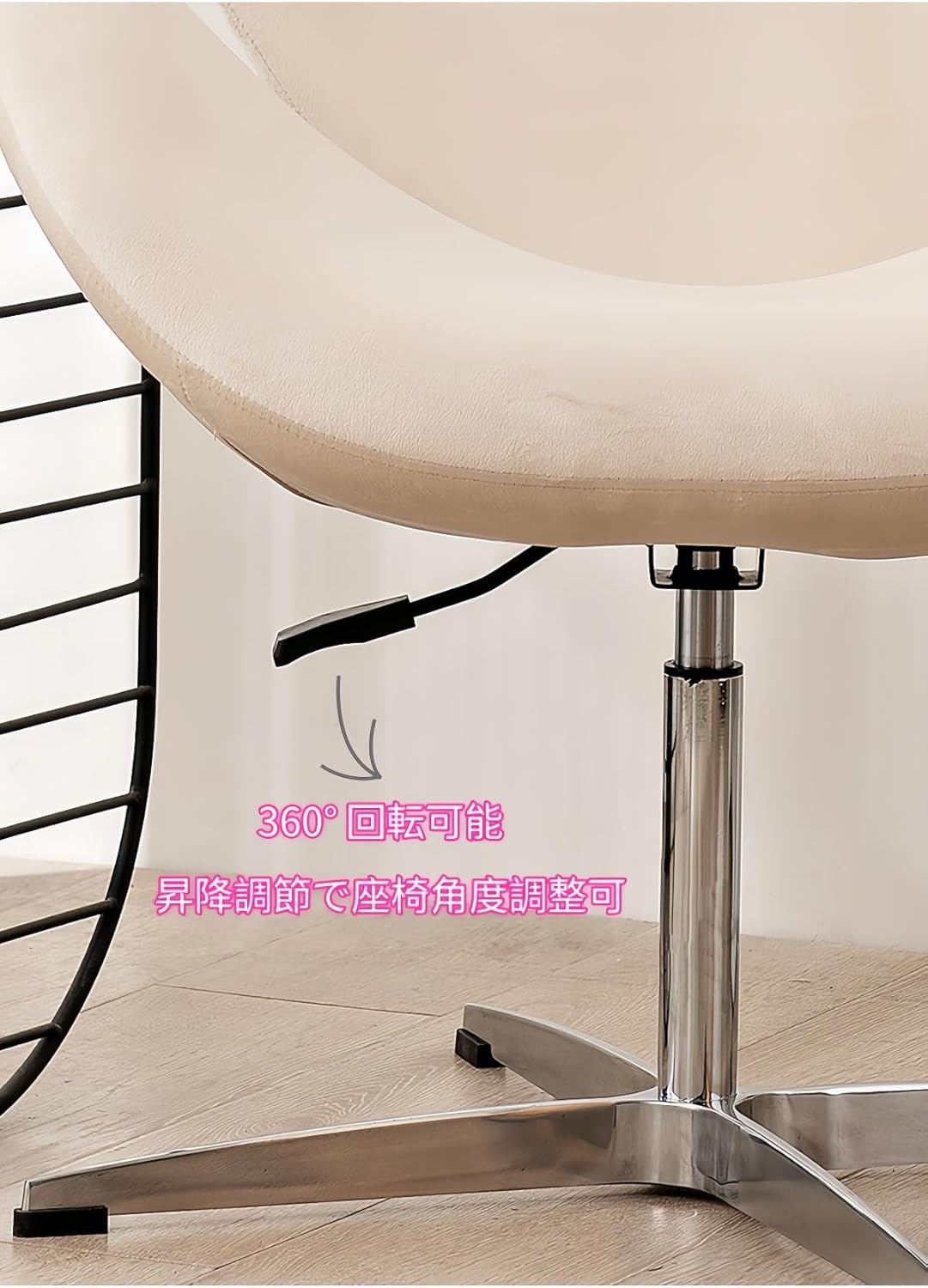 VZXベンチチェアモダンなドレッサー回転椅子高さ調節可能ホワイト (グリーン)