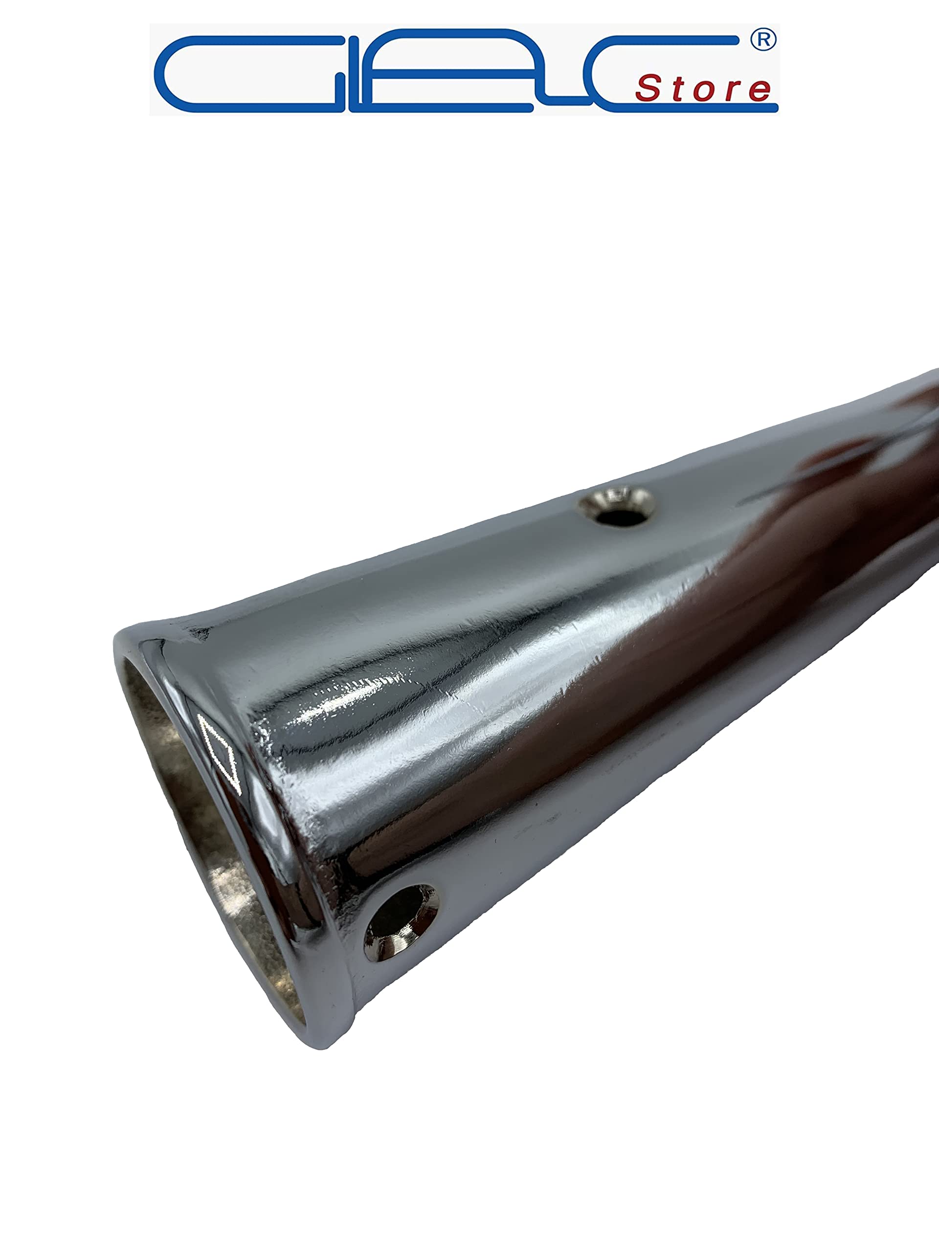 Gancio d’Accosto in Ottone Cromato per Mezzo Marinaio Mezzomarinaio Barche Ormeggio Kayak Yacht Foro Circa 32 mm Lungo 186 mm