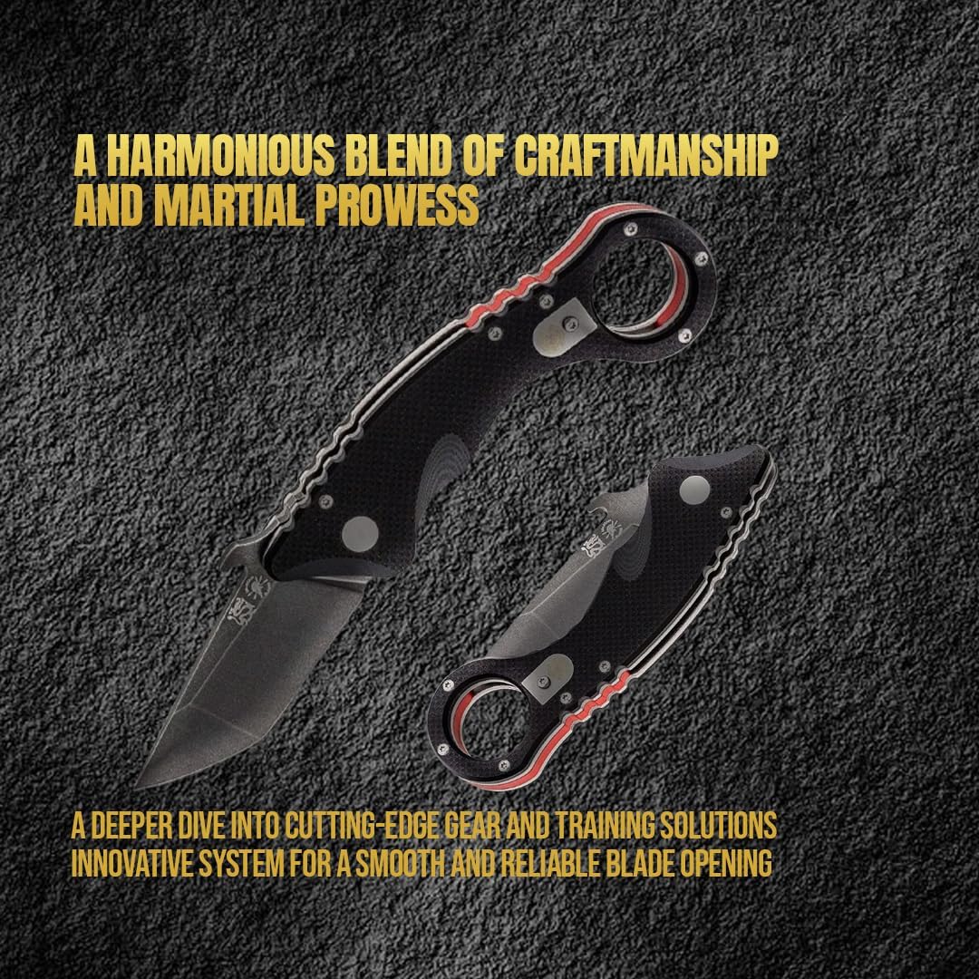 Spartan Blades Shoto Ronin Folding Karambit Knife Black Tanto CTS-XHP Blade Black G10 Handles - SFBL9BK (SBSFBL9BK)
