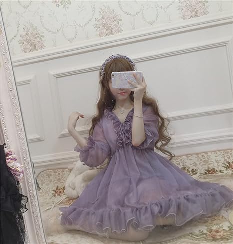 Amazon Co Jp Botan ゴスロリ ワンピース メイド服 ロリータ衣装 フランス式 長袖 萌え お姫様 クラシカルlolita 原宿系 コスプレ フリーサイズ ホビー