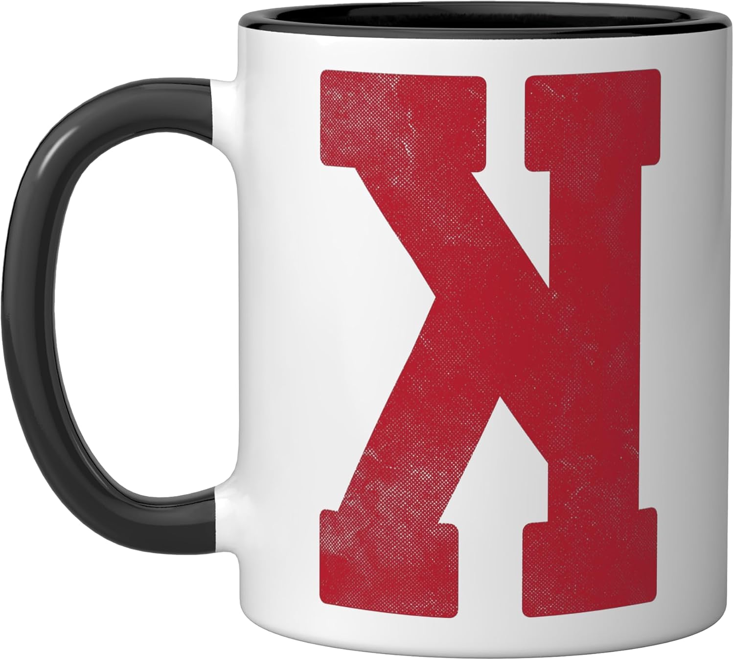 Cool Backward K Strikeout Looking Baseball Ceramic Mug, Black/White, 15oz image 4