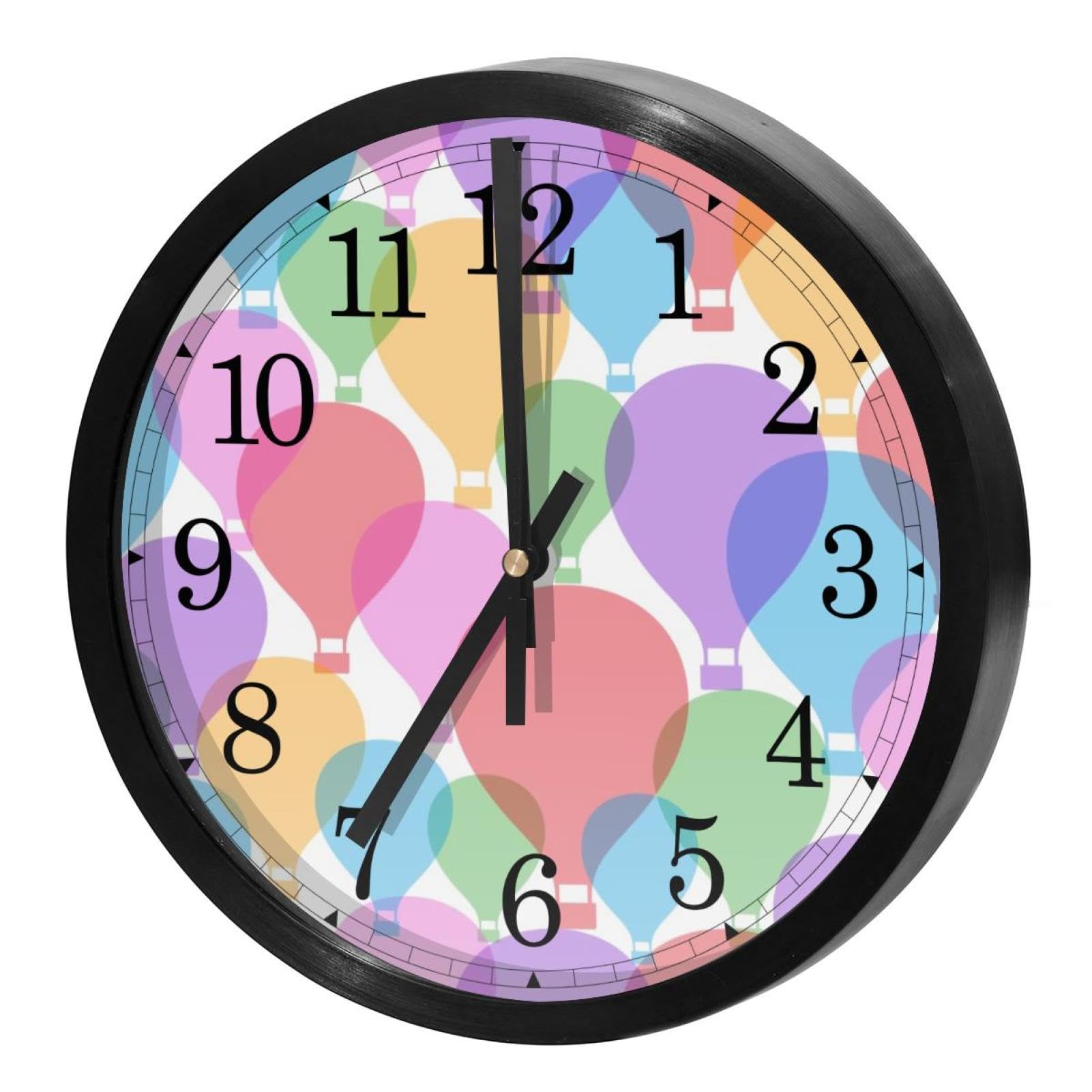 Horloge murale silencieuse à quartz motif montgolfière finition soignée