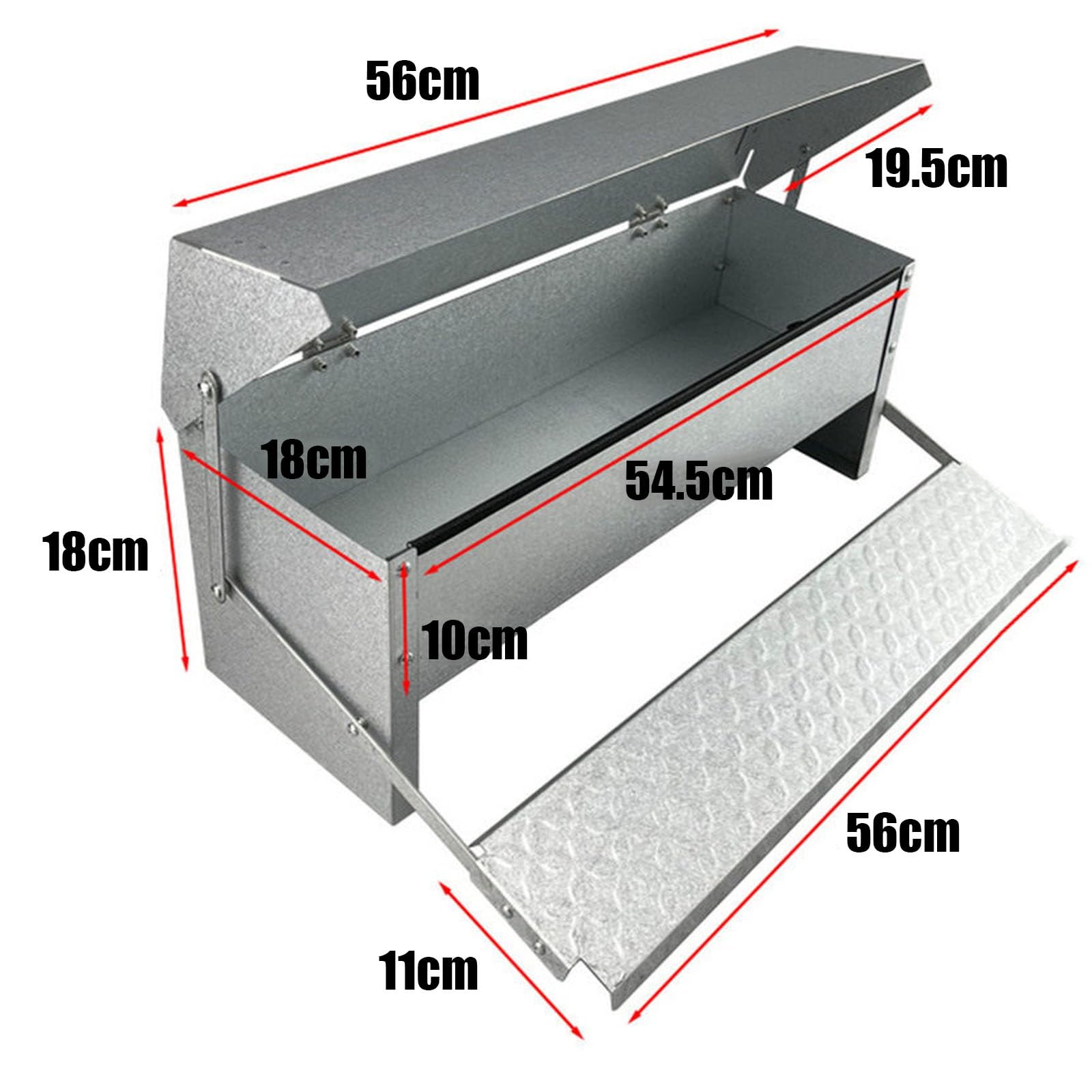 Mangiatoia Automatica A Pedale Per Polli, Alimentatore Metallico Anti-spreco E Anti-roditori, Coperchio Resistente Alle Intemperie Per Uso Esterno, Galline Nane