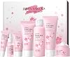 طقم العناية بالبشرة من LAIKOU، طقم وأطقم العناية بالبشرة من Sakura - منظف، قناع طين، تونر، مصل، كريم للعين، كريم للوجه، واقي من الشمس، طقم هدايا سفر للنساء والمراهقات والأمهات والبنات، مقاسات مناسبة لإدارة أمن النقل 7 قطع