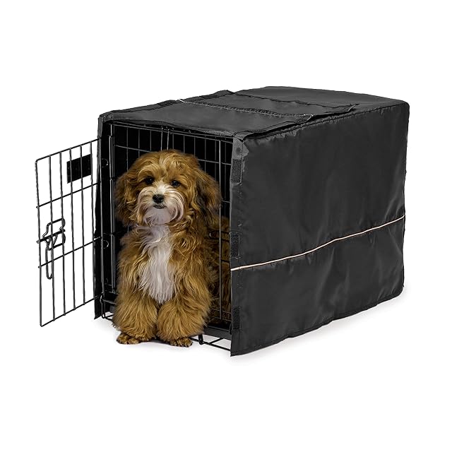 MidWest Homes for Pets - Funda de privacidad para jaula de perro XS de poliéster negro, se adapta…