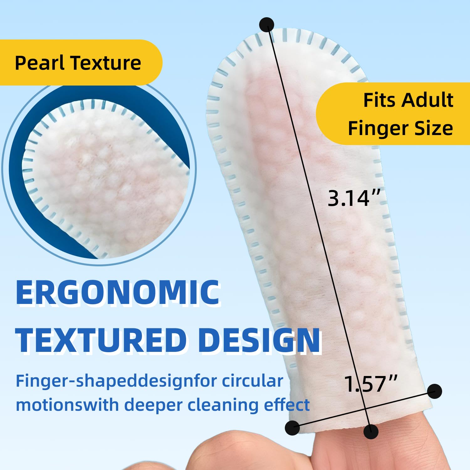 Dog Dental Wipes for Teeth Cleaning 50 Count, Unscented Pet Finger Toothbrush Alternative for Cats and Puppies, No-Rinse Breath Freshener with Coconut Oil - image 3