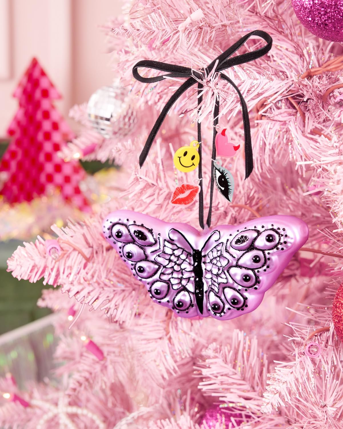 xo, Fetti Purple Butterfly Ornament, Black Glitter | Guts Holiday Decor, Sour Charm Ribbon, Bad Idea Christmas Tree Decoration, Stocking Stuffer