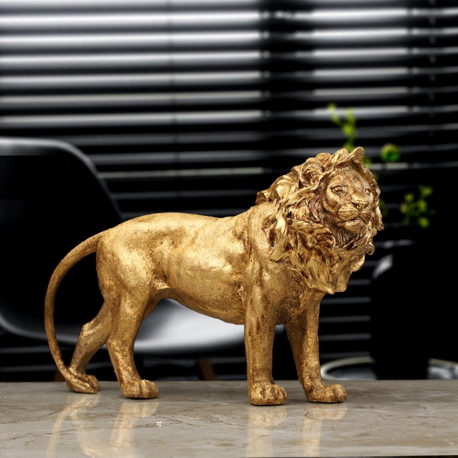 Sponsored Ad - Profound Craft Resin 7" Animal Lion Sculpture Statue Handcrafted Decorative Showpiece Idol for Home & Office Decor Figurine (Brown)