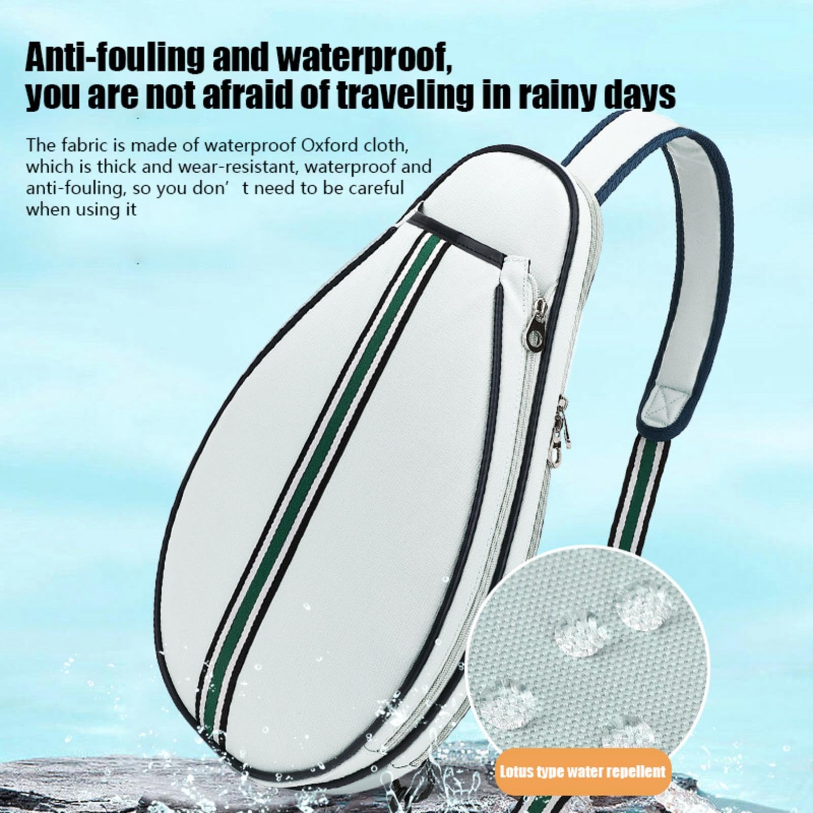 Borsa Per Racchette Badminton Warmhm - Tessuto Oxford Resistente, Cinghia Regolabile E Design Compatto 70x24 Cm - Foto 12