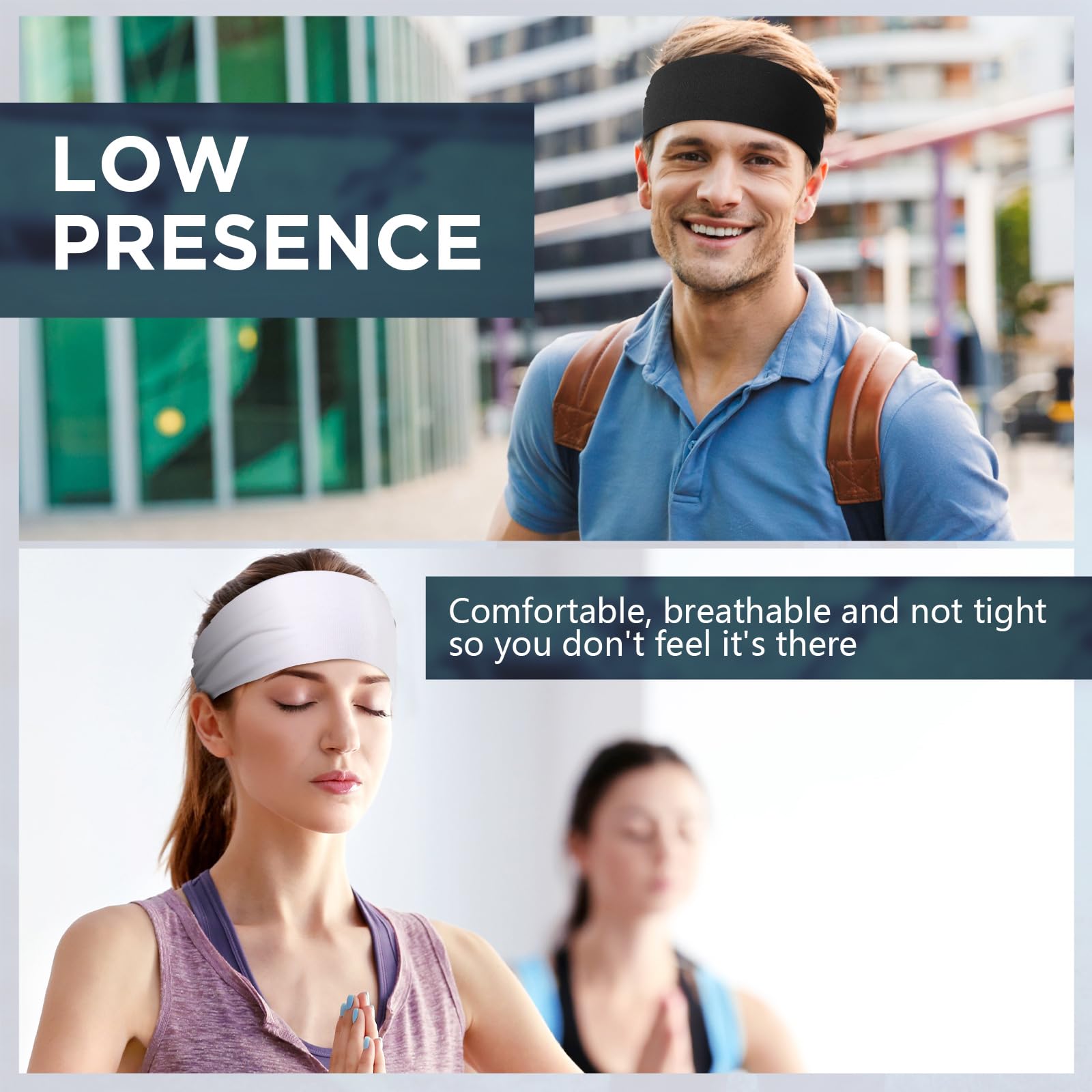 Sport-Schweißbänder für Herren und Damen, Camouflage-Stirnbänder, Workout, rutschfeste Stirnbänder, atmungsaktiv, Fitness, dehnbar, Unisex, Haarband für Yoga, Laufen, Radfahren, Ball, 18