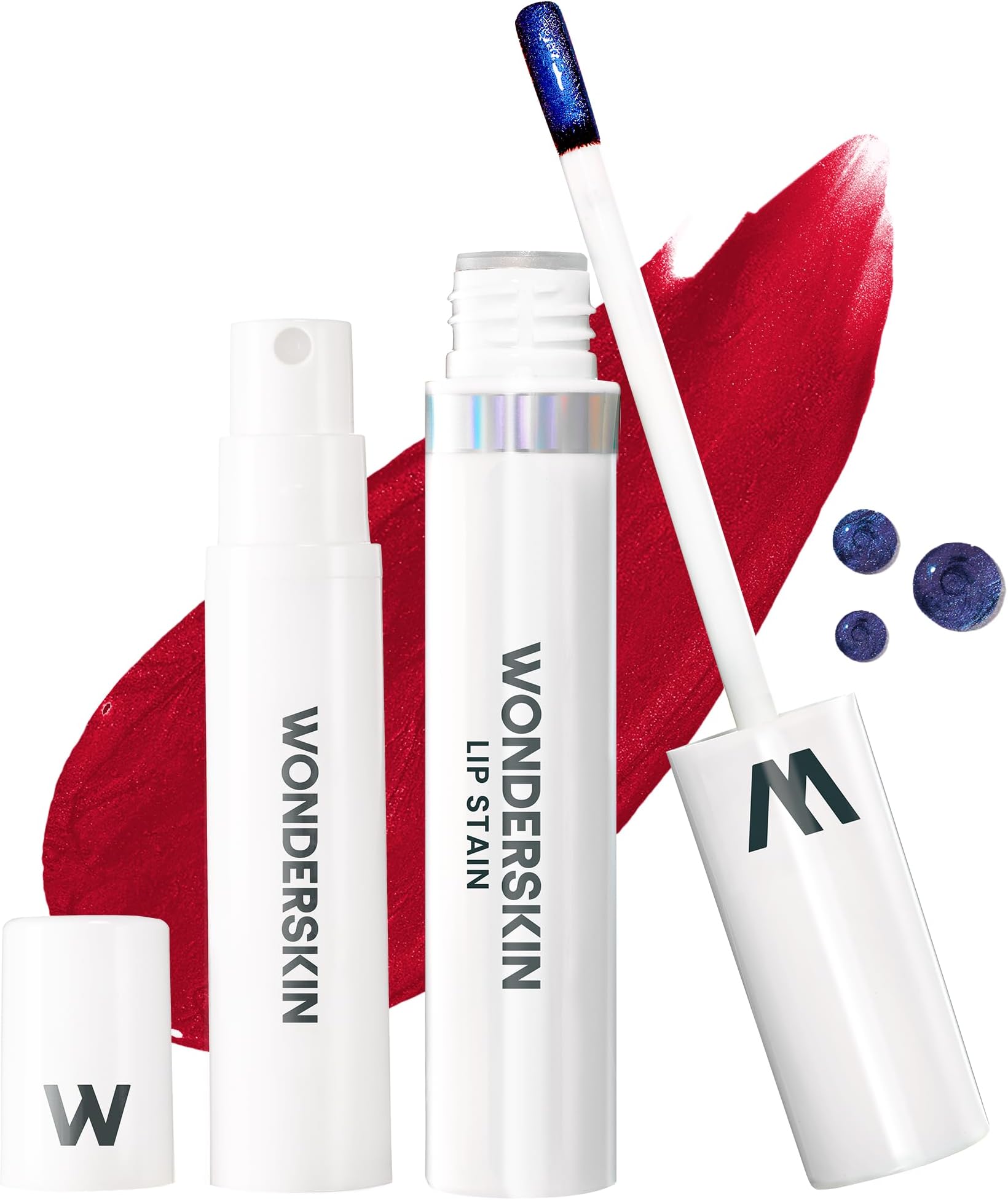 Wonderskin Wonder Blading Lip Stain Peel Off and Reveal Kit - Long Lasting, Waterproof Red Lip Tint, Transfer Proof Natural Lip Stain Kit (Divine)