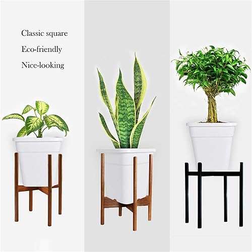 Vista 23 de Macetas cuadradas para vivero, macetas de cultivo, contenedor de vivero, apto para plantar plantas de suelo, 5 galones, 10 unidades Negro