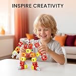 3-in-1 STEM Building Blocks Set, Robot Construction Toy for Kids, 72 PCS | 3 models to build & rebuild, screen-free brain booster, smooth ABS blocks, display with pride, fun learning gift for ages 3+