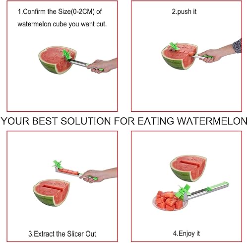 Miniatura 4 de Cortador de molino de viento de sandía, herramientas de frutas con forma de acero inoxidable, herramienta de corte rápido, utensilios de cocina con