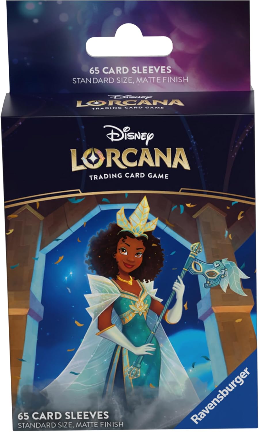 Ravensburger Disney Lorcana TCG Card Sleeves Featuring Tiana – Celebrating Princess by Matthew Robert Davies | 65 Protective Sleeves for TCG Decks | Ages 8+