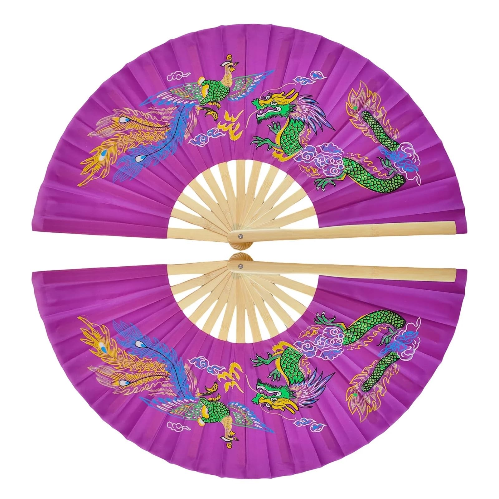 Éventail Kung Fu symétrique (1 gauche 1 droit) pour maîtriser le Tai Chi