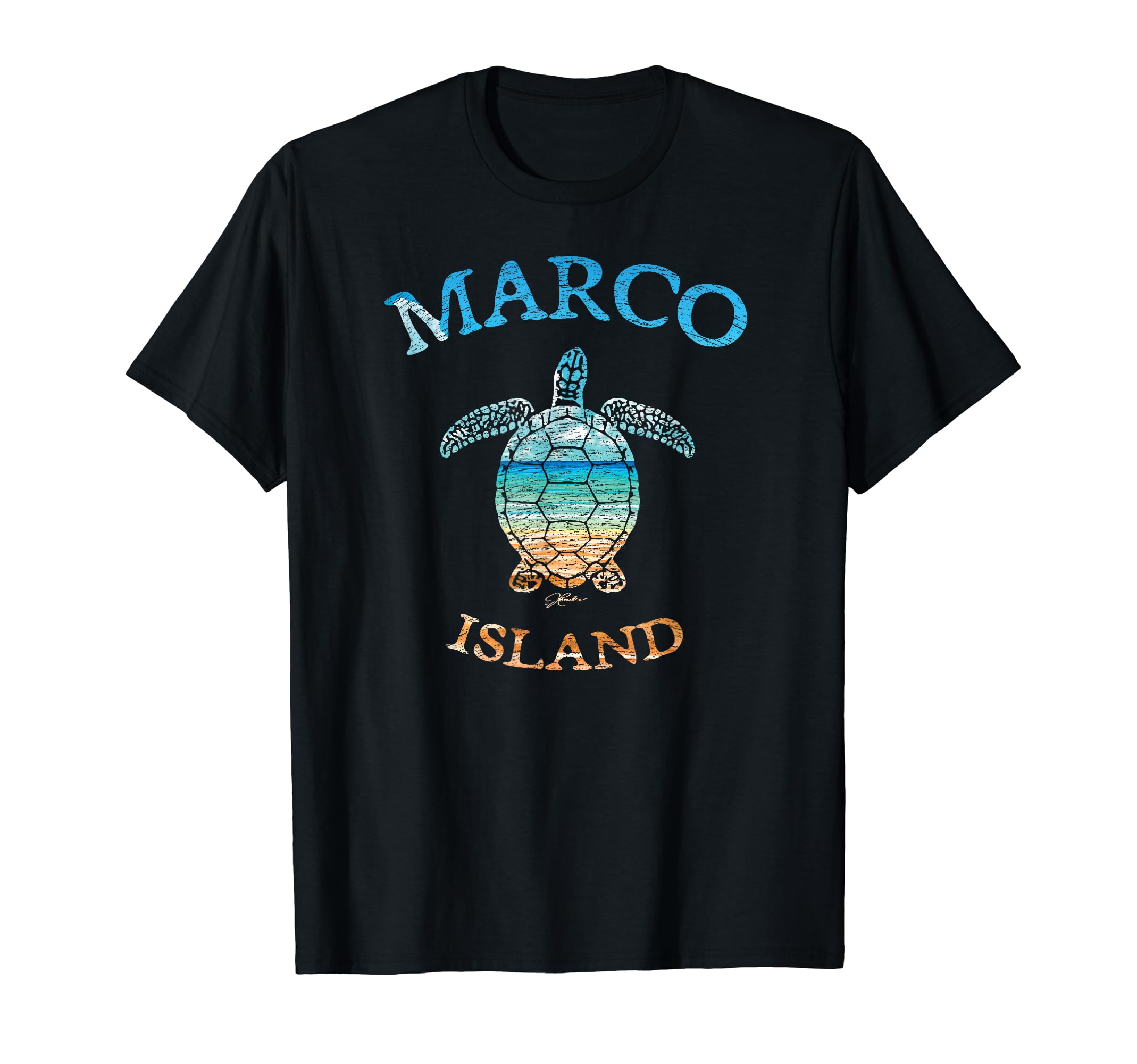 JCombsMarco Island, FL, Sea Turtle and Beach Men Women Kids T-Shirt