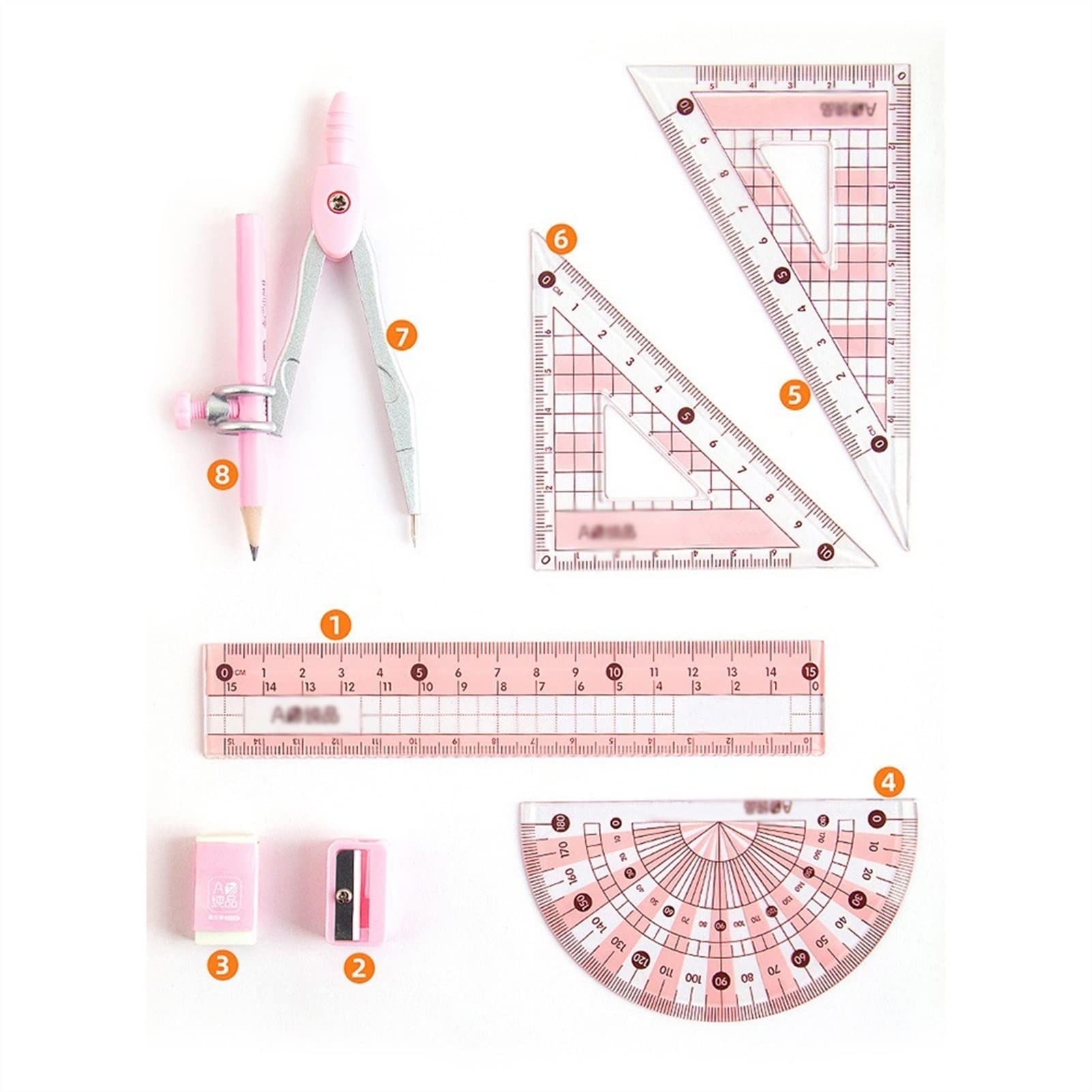 Zirkel Geometrie-Werkzeugset, multifunktionales Schreibwarenset, Mathematik- und Geometrie-Werkzeuge für Schüler, Zeichenbedarf für Schule und Büro, Kreiszeichenwerkzeug