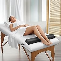 Vista 5 de Saloniture Cojín de almohada de mesa de masaje semicircular - 26 x 6 x 3 pulgadas - Negro