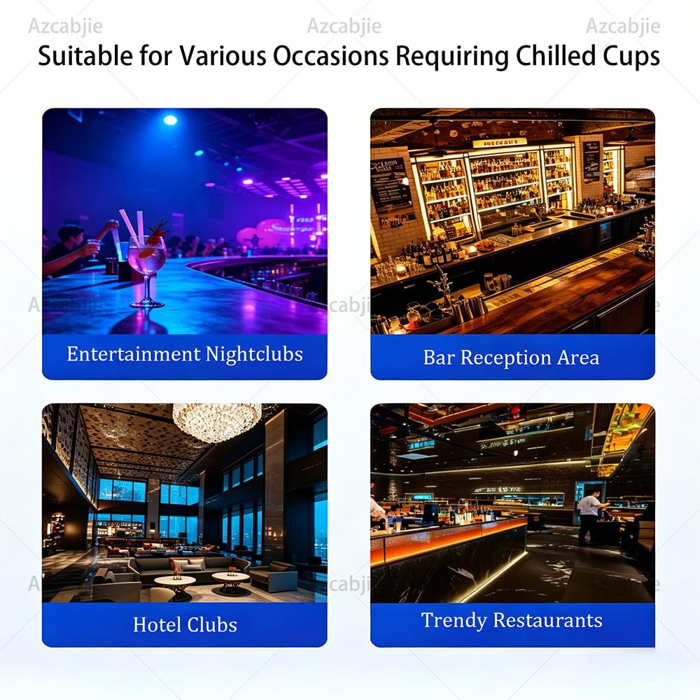 Enfriador De Vasos De Acero Inoxidable De Uso Comercial A | Equipo Profesional Para Bares, Restaurantes Y Cocinas, Ideal Para Cerveza, Cócteles Y Vino