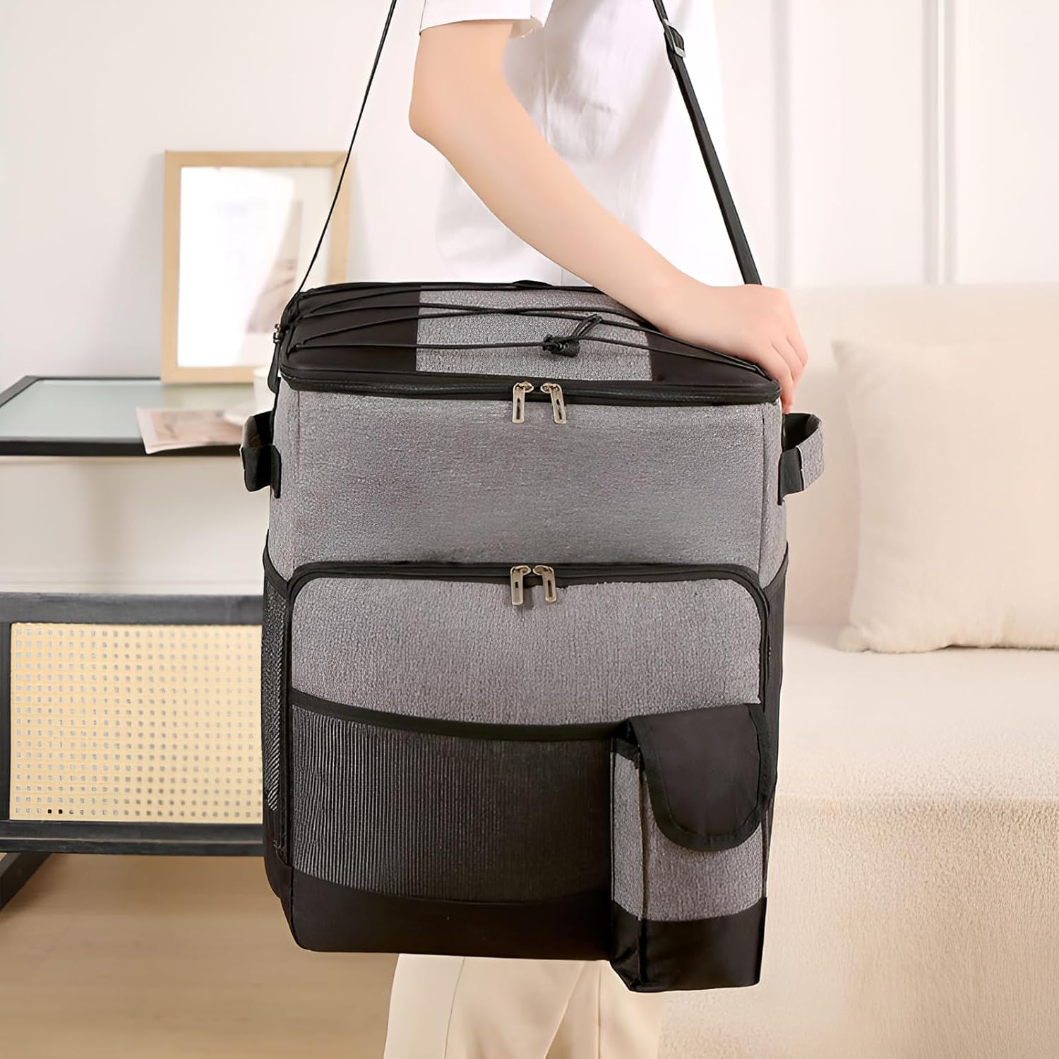 [Snughom]折りたたみ式 ラーボックス キャスター付き 大容量 保冷保温 極厚断熱材 耐荷重設計 防水防汚 コンパクト収納 ア