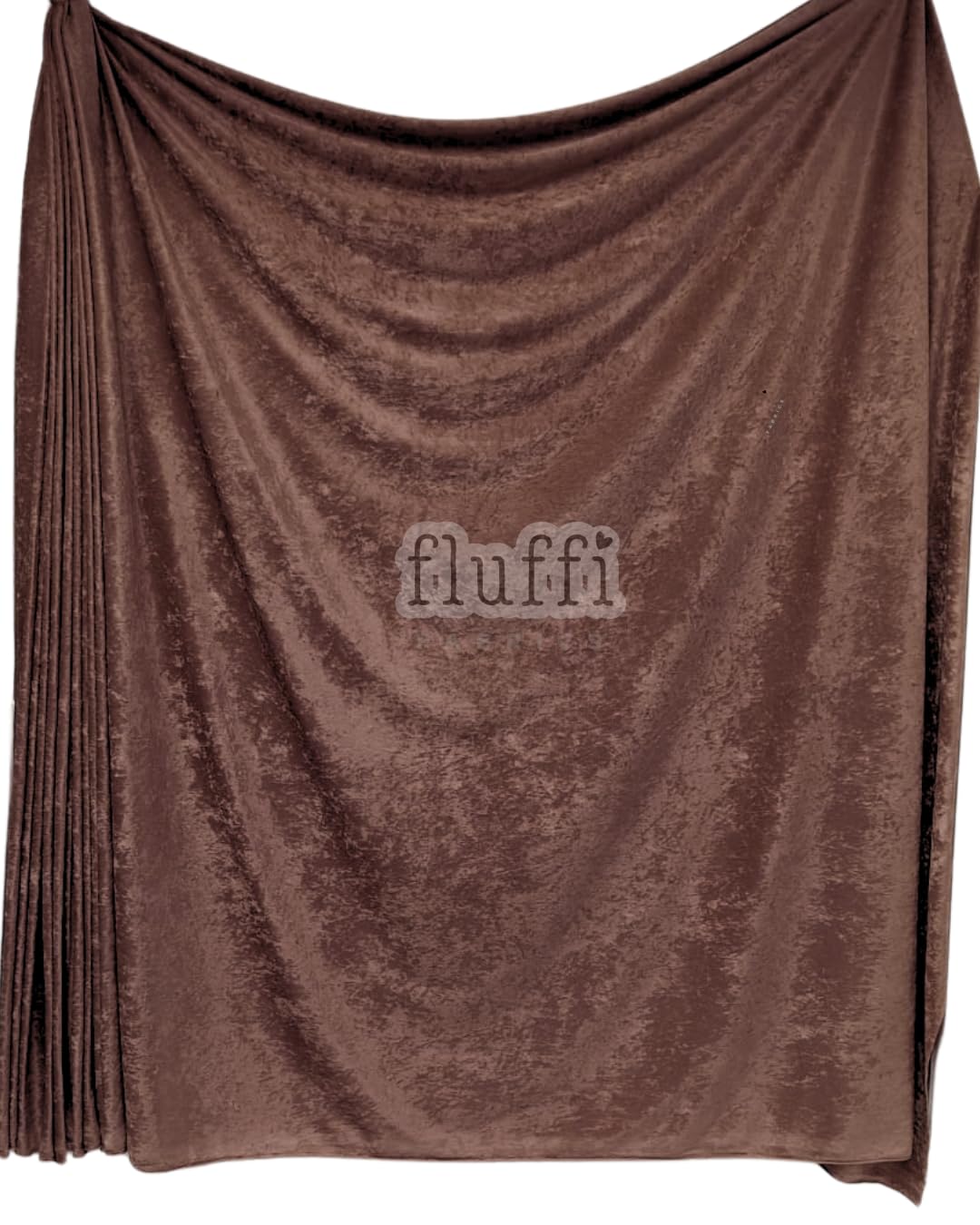 Tia Knight Brown Crushed Velvet Stretch Material | Soft Furnishing, Craft Velour & Dressmaking Fabric | Same Day Dispatch | Sold By The Metre | By Q156 (Brown)