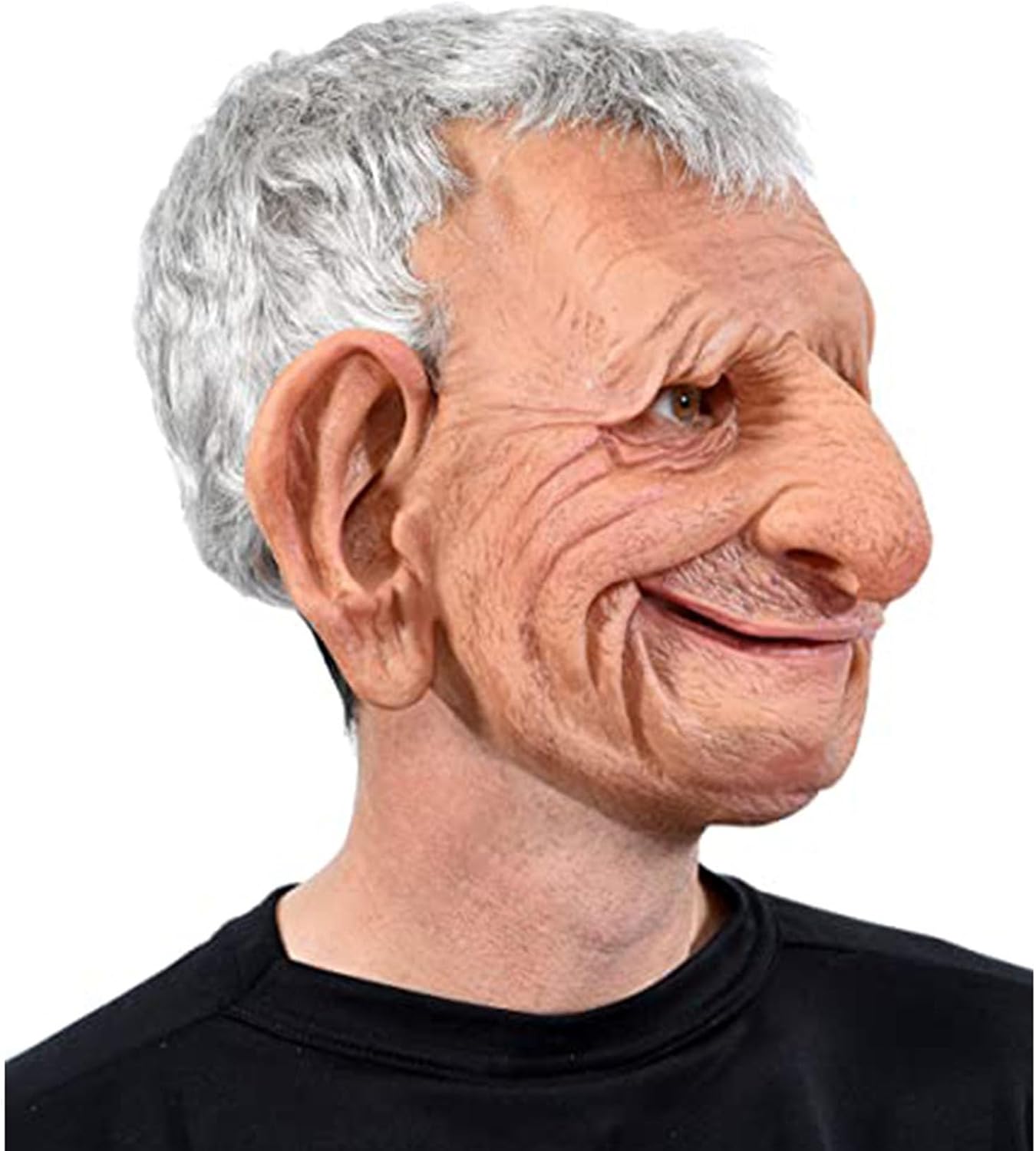 Halloween Old Man Full-Face Latex Horror Mask for Halloween Costume Party Role Play Men and Women