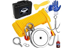 Strongest 4000 LB Fishing Magnet with Double-Sided Pulling Power