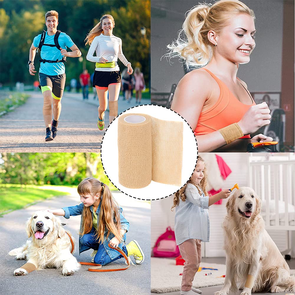 8 Bandages Auto-Adhésifs Élastiques SIGANDG Pour Animaux - Respirants & Multifonctionnels 5cm