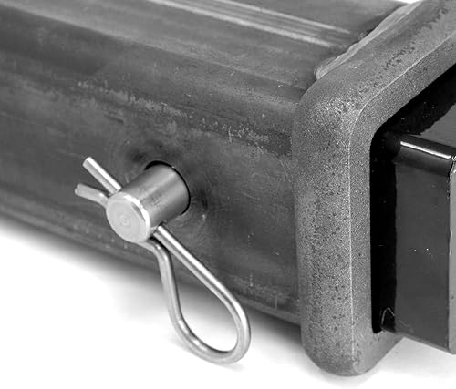 Miniatura 9 de LFPartS Kit de clip de sujeción con pasador de enganche de remolque de acero inoxidable de 58 pulgadas de diámetro para receptor de 2 pulgadas