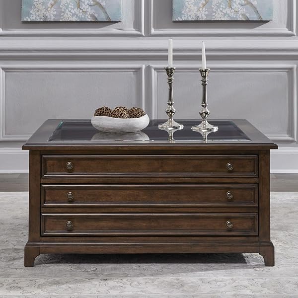 Square Glass Top Collector's Table