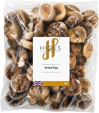 Hides Fine Foods - Dried Figs 1kg - Suitable for Vegetarians - Baking - Pies - Tarts - Conserves - Granola - Breakfast - Porridge Topping - Snacking - Desserts