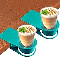 Vista 21 de Kalolary - 2 clips para taza de beber, soporte para botella de escritorio, soporte de vaso de vidrio, clip de almacenamiento de platillo, soporte