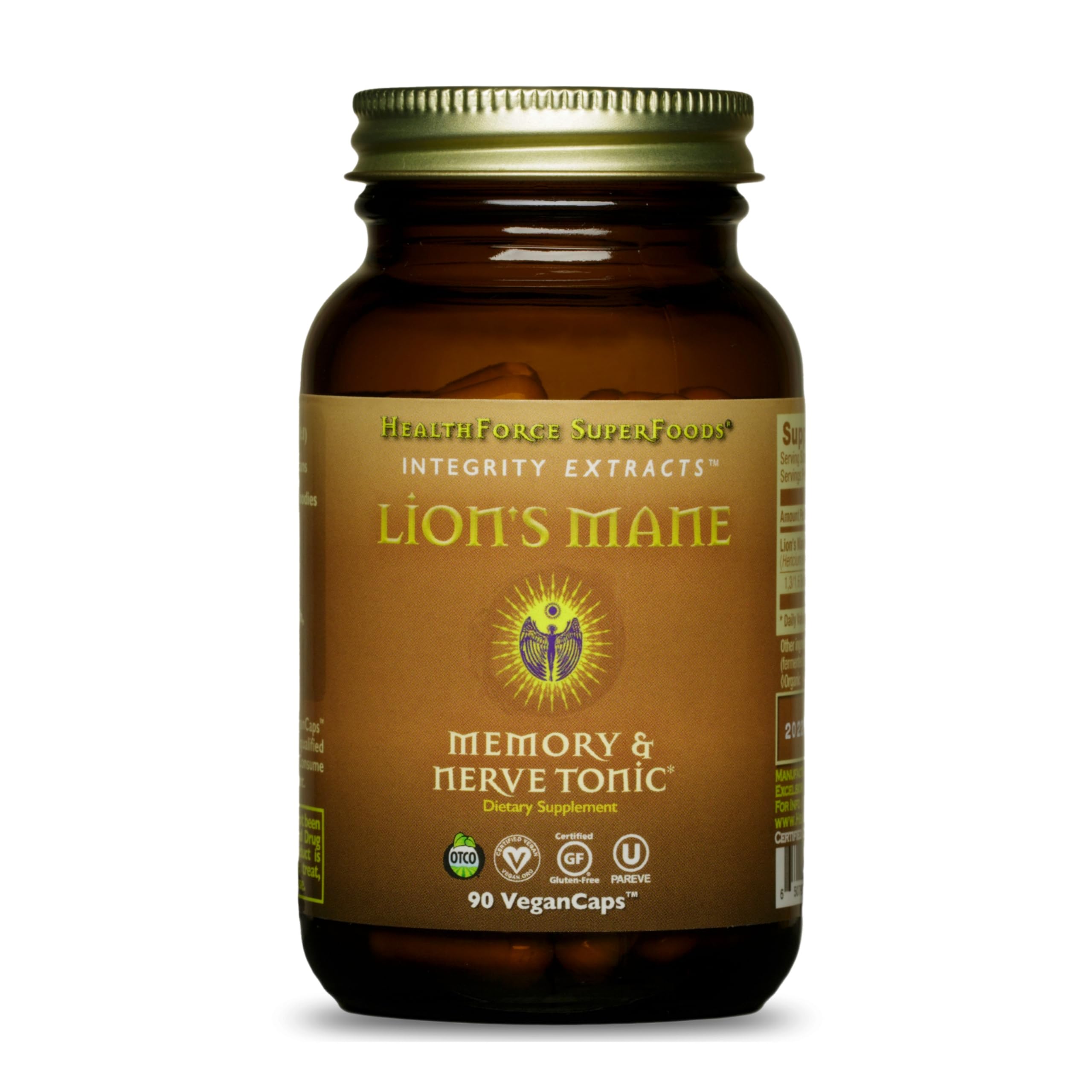 HEALTHFORCE SUPERFOODS Integrity Extracts Lion's Mane – Capsules - 90 Vegan Capsules