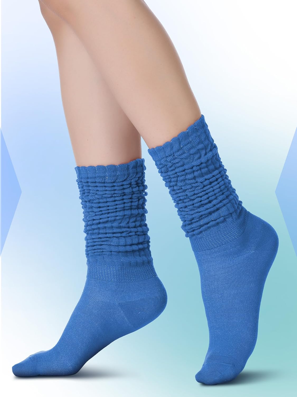 12 Pairs Slouch Socks for Woman Fuzzy Warm Scrunch Boot Winter Fluffy Socks for Women Christmas Gifts - Image 2